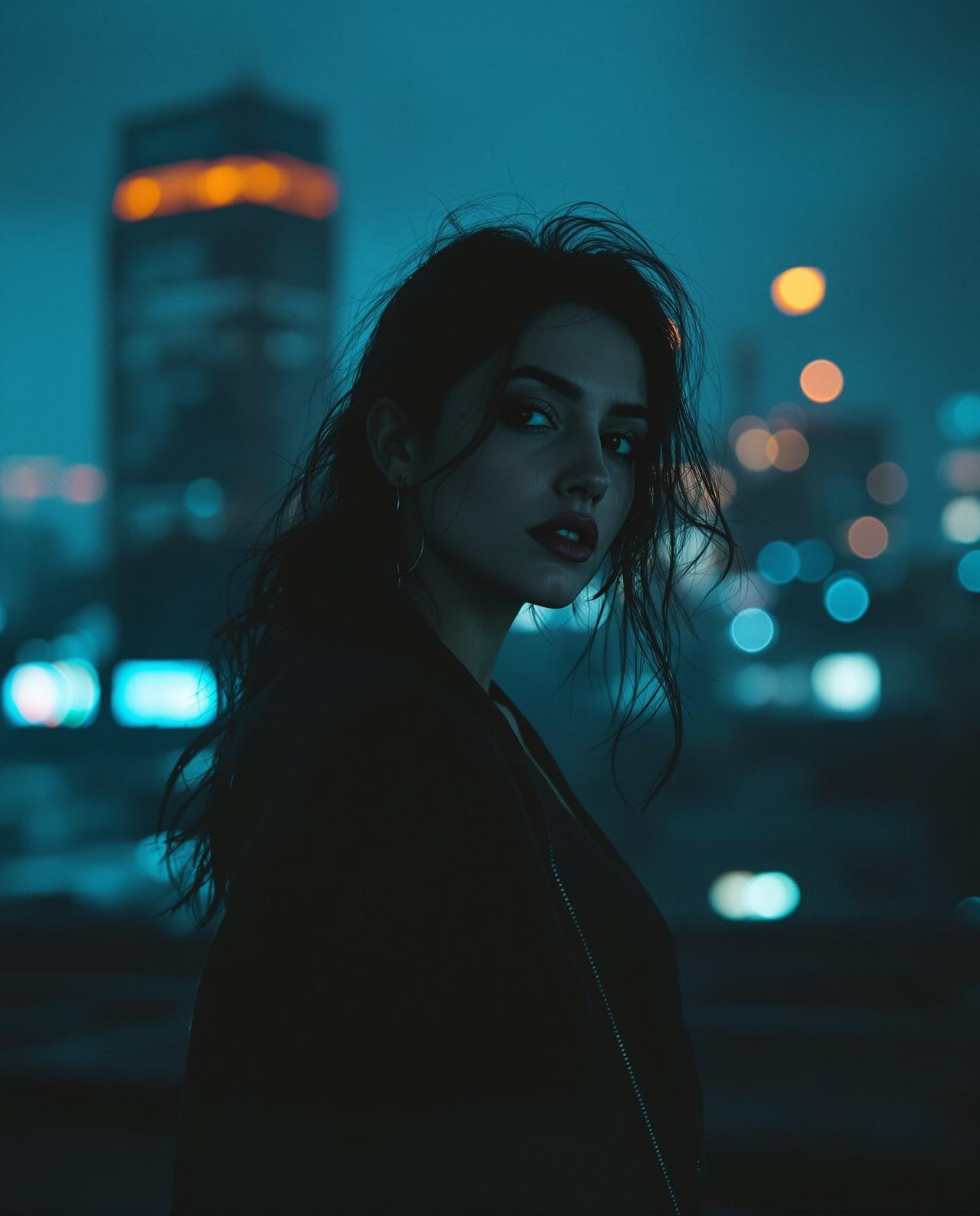暮光之城 · 氛围感夜景人像 - 写真套图唯美写真作品，摄影师张星河